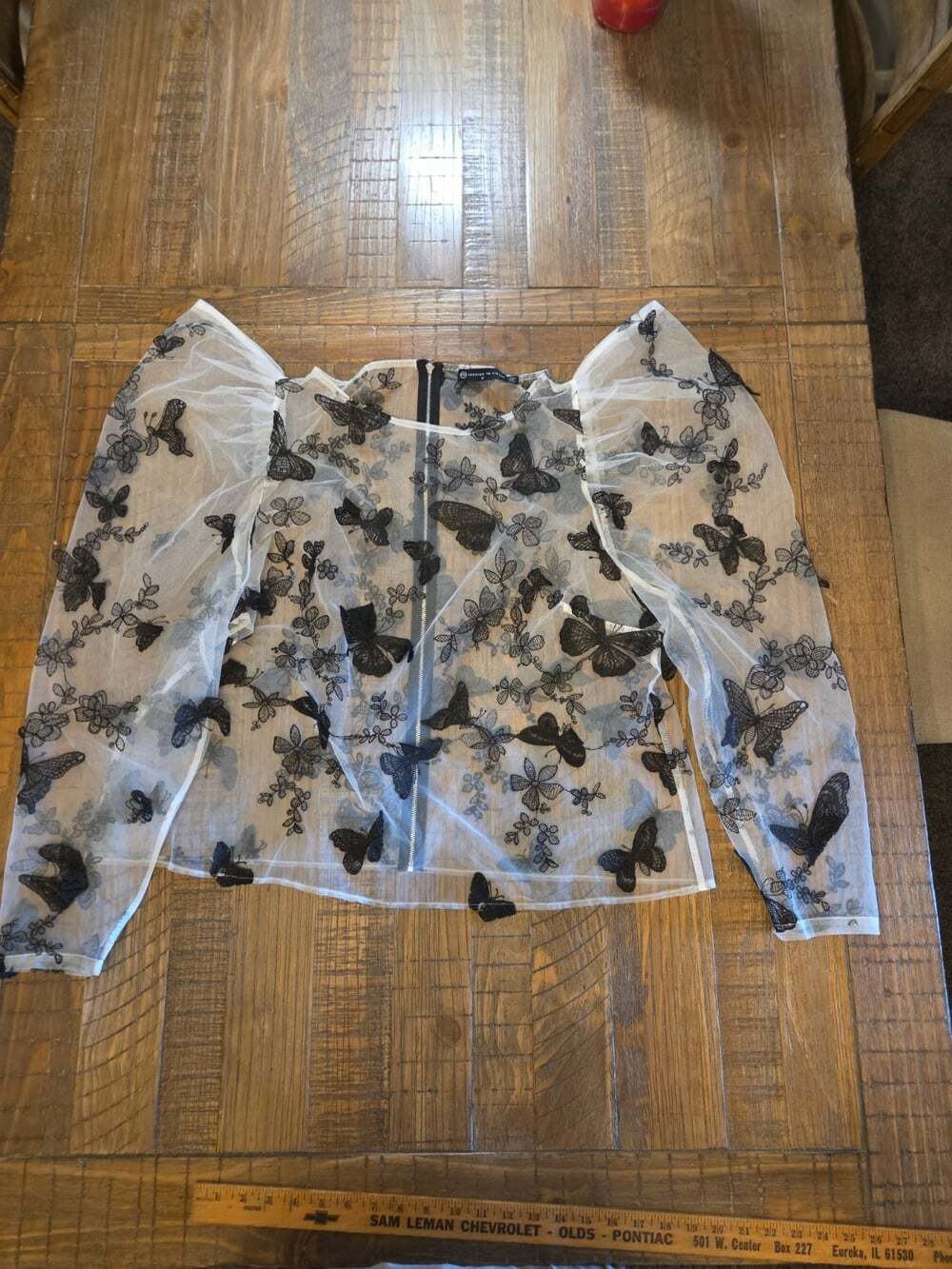 FTF Layering Sheer Butterfly Top Size 2